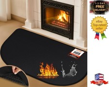 Fireplace Mat, 2' x 3'6'' x 0.06'' Fireplace Rugs Fire Resistant, Fiberglass ...