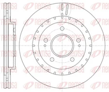 Remsa 61137.10 Brake Disc for Changfeng, Mitsubishi