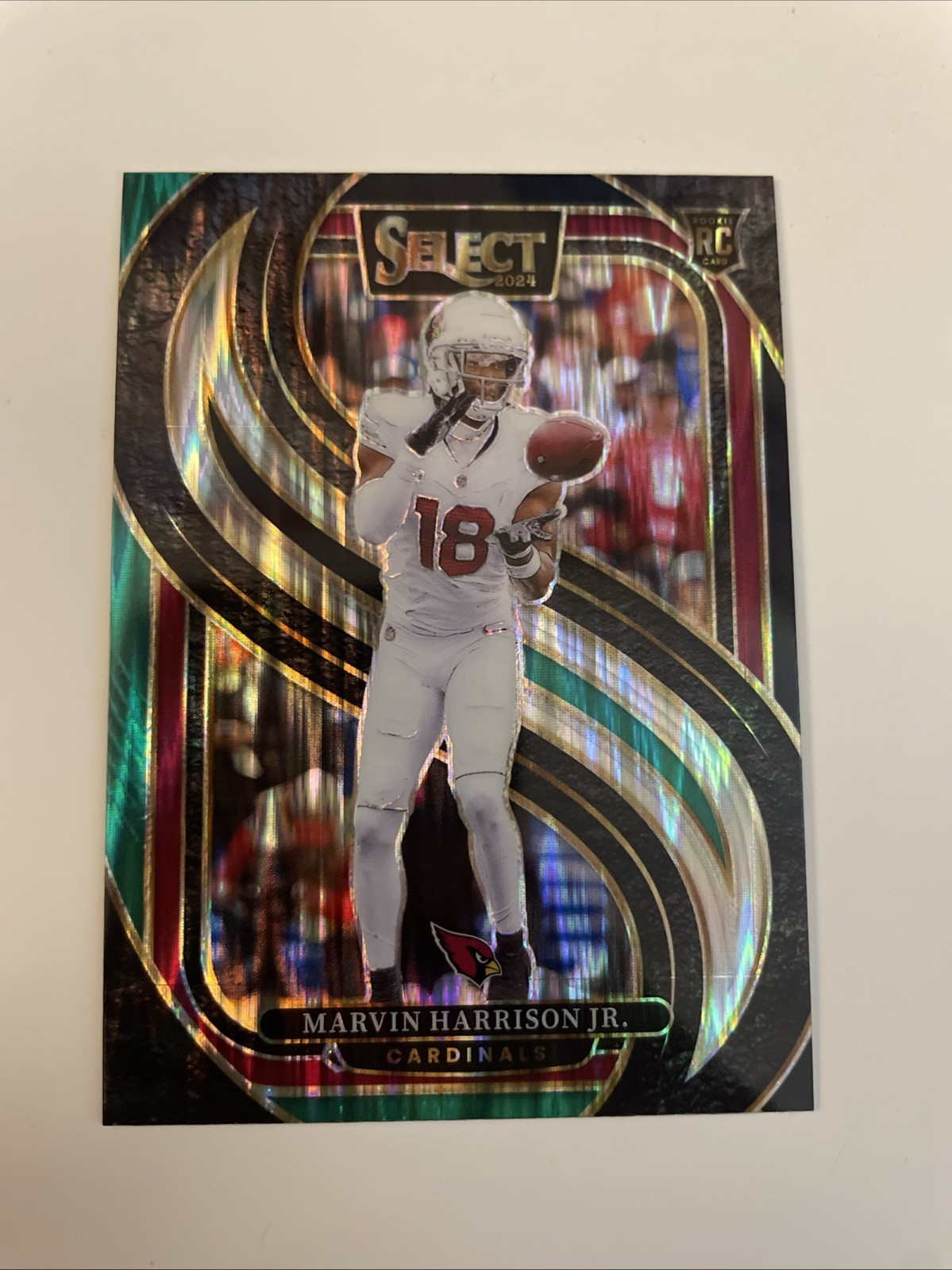 2024 Select Marvin Harrison Jr Premier Level Red And Green Shock #115 (RC)