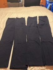 Lot of 4 Pairs Old Navy Boys Slim Fit Uniform Pants Size 18 Navy Blue