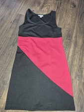 WOMENS ANN TAYLOR LOFT DRESS XS X-SMALL BLACK RED