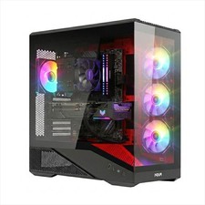 NOUA Cool GR200 Case Pc Gaming ATX Ventola ARGB Type-C Nero/Rosso
