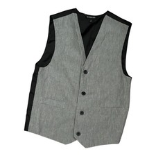 George Boys 12 Light Gray Formal Suit Vest Dressy Button Evening Wedding Easter