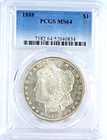 1888-P Better Date  PCGS MS 64 Morgan Dollar Bright White PQ + Near PL