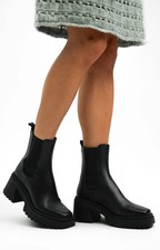 Steve Madden Womens Black Boots Block Heel RRP £150