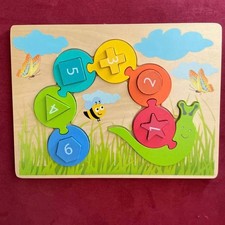 Playtive Steckspiel Spielsteine aus Holz Holzspielzeug