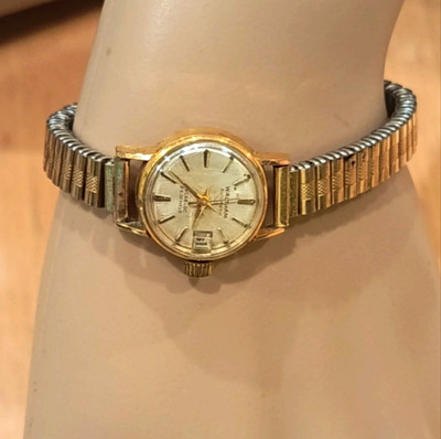 Waltham Vintage Damen Armbanduhr | Handaufzug | Vergoldet | Datum | Ref 10301
