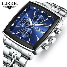 New Luxury Man Watch Waterproof Luminous Date Stainless Steel Quartz Wristwatch