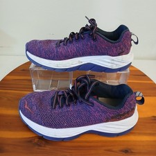 Hoka One One Mach Running Shoes Womens 5.5 Purple Blue Knit 1019280 BRSBL