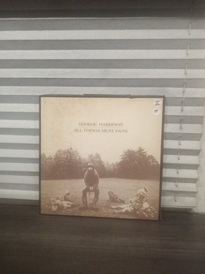 George Harrison All Things Must Pass Vinyl 3 LP Record Box Set Apple Poster Nice