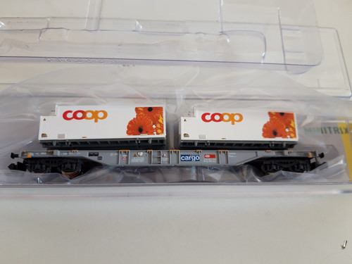 Minitrix 15491 Contrainertragwagen coop SBB | Condition: Neu