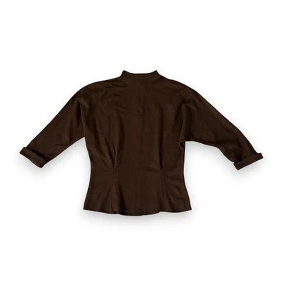 Vintage Hildegard of California Brown Wool Dolman Sweater Top Size 32 NOS - Image 1 of 4