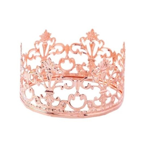 Vintage Princess Mini Crown Cake Topper Decoration For Baby Shower Birthday