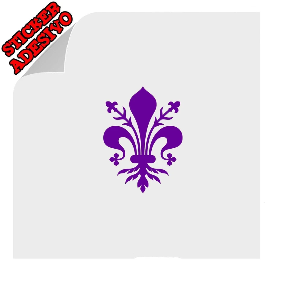 MISURA 6 CENTIMETRI Sticker Adesivo Giglio Firenze Auto Moto Fiorentina Viola