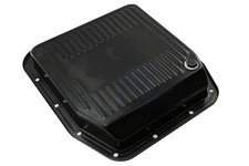 Cfr Black Steel Transmission Pan For Ford Aod Automatic Stock Capacity W Plug
