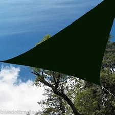 FOREST GREEN WATERPROOF 12' x 12' x 12' Ft TRIANGLE SUN SHADE SAIL UV PROTECTION