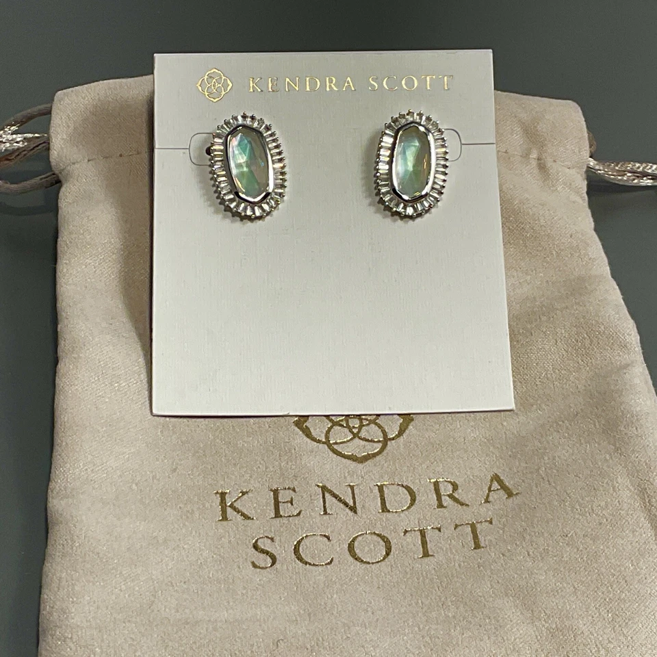 PENDIENTES BAGUETTE ELLIE KENDRA SCOTT NUEVOS CON ETIQUETAS - Plata PL MOP Foto 4 de 4