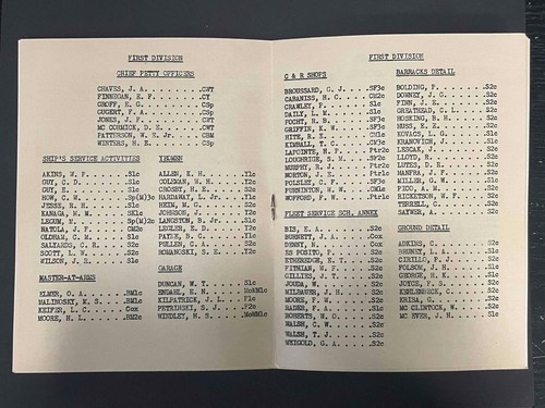 1943 WWII NORFOLK VIRGINIA THANKSGIVING DINNER FLEET SERVICE SCHOOLS NAVAL BASE - Picture 9 of 15