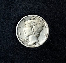 1927 Mercury Dime 90% Silver XF Extra Fine Combined Shipping !