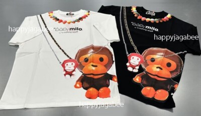 A BATHNIG APE Ladies' BABY MILO FAKE PRINT OVERSIZED TEE