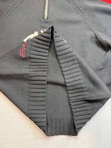 Vintage Eisbar Sport Switzerland Ski Jumping Team Black Knit Sweater Mens size L - Picture 14 of 24