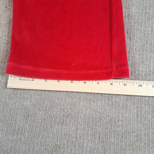 Girl Connection Velour Girl's Pants Stretch Size XL 14/16 Red Cotton Polyester - Picture 8 of 9