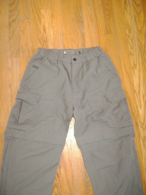 REI MEN MENS ZIP OFF PANTS SHORTS size S 30 L GRAY HIKING