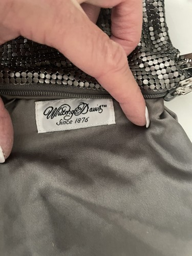 WHITING & DAVIS Gunmetal Metal Mesh Shoulder Bag - Picture 11 of 12