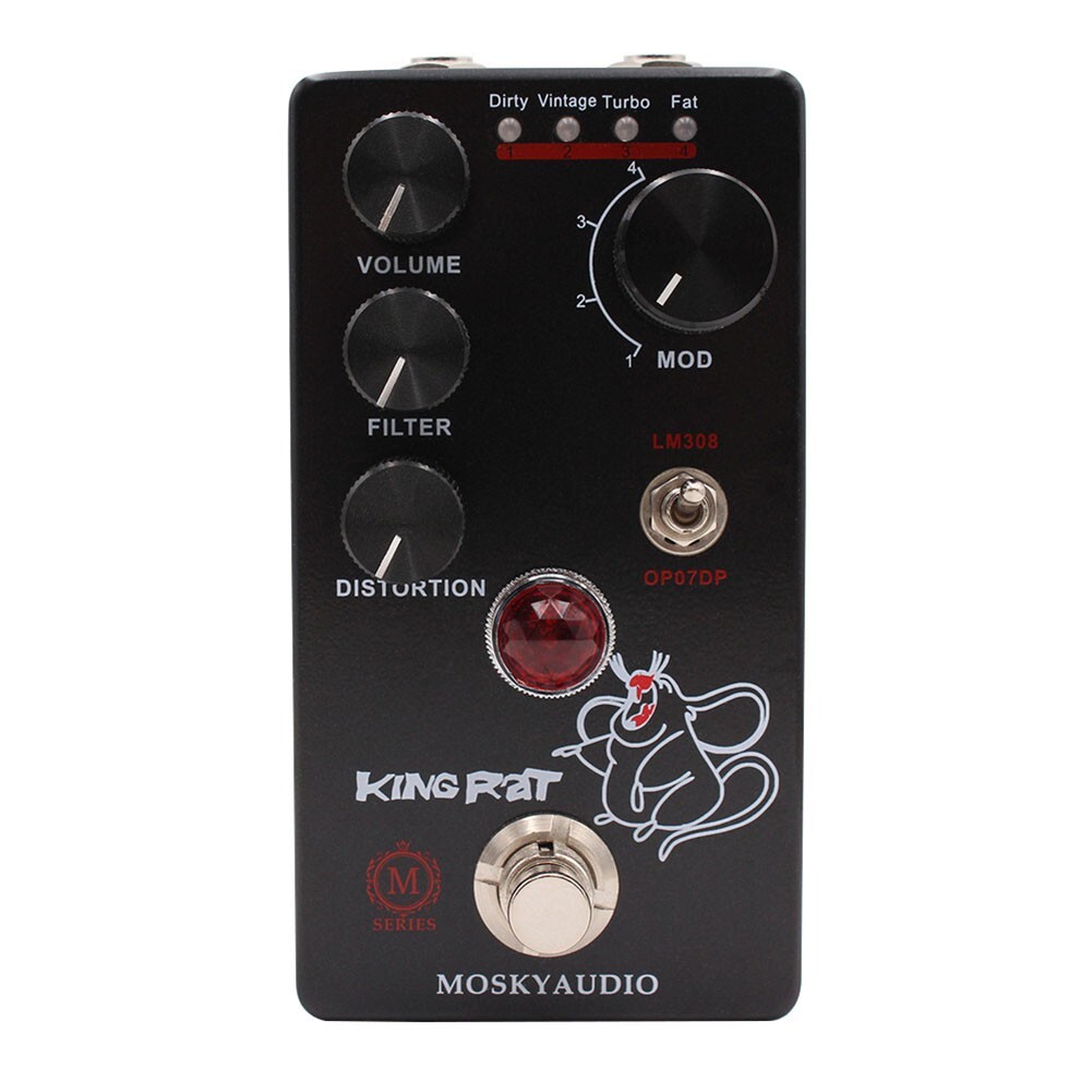 for MOSKY King Rat Volume Filter Fuzz Distortion Electric-Guitar