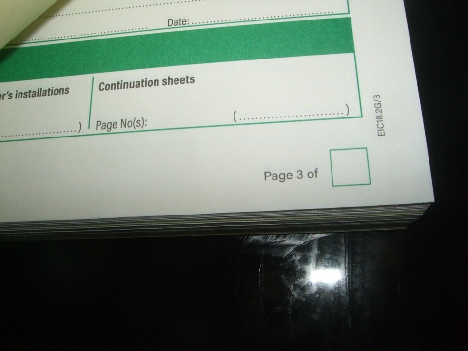 Landlords ELECTRICAL Safety CERTIFICATE, BS 7671, with 5 pages + carbon