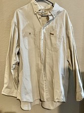Vintage Carhartt Rugged Outdoor Wear 2XL Khaki Heavy Long Sleeve Button Down