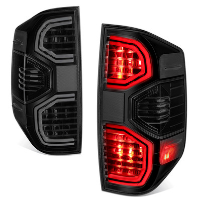 Fit 14-21 Toyota Tundra Black Housing Smoked Red Lens LED Turn Signal Tail Light