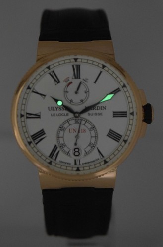 Ulysse Nardin Marine Chronometer 18k Rose Gold Mens 45mm Watch Box/Book 1186-122 - Picture 7 of 12