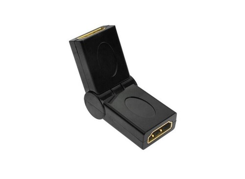 Rotatable 180 Degreess HDMI Female Adapter Convertor in Gold Plated L-Type Turn - Picture 2 of 6