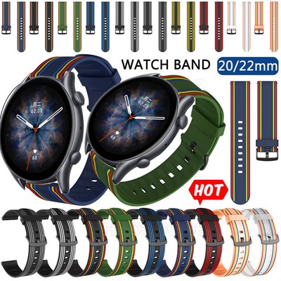 Silicone Watch Band Stripe Strap For Huami Amazfit GTS GTR 2 2e 3 Pro 47mm  42mm | eBay