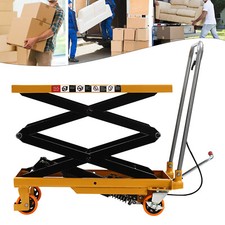 Single Scissor Hydraulic Lift Table With Locking Wheels For Handling New
