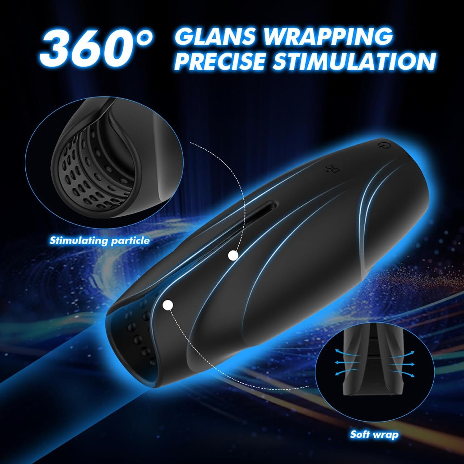 Elektrische Masturbator Cup Penis Trainer Vibrator mit 10 Vibrationsmodi B