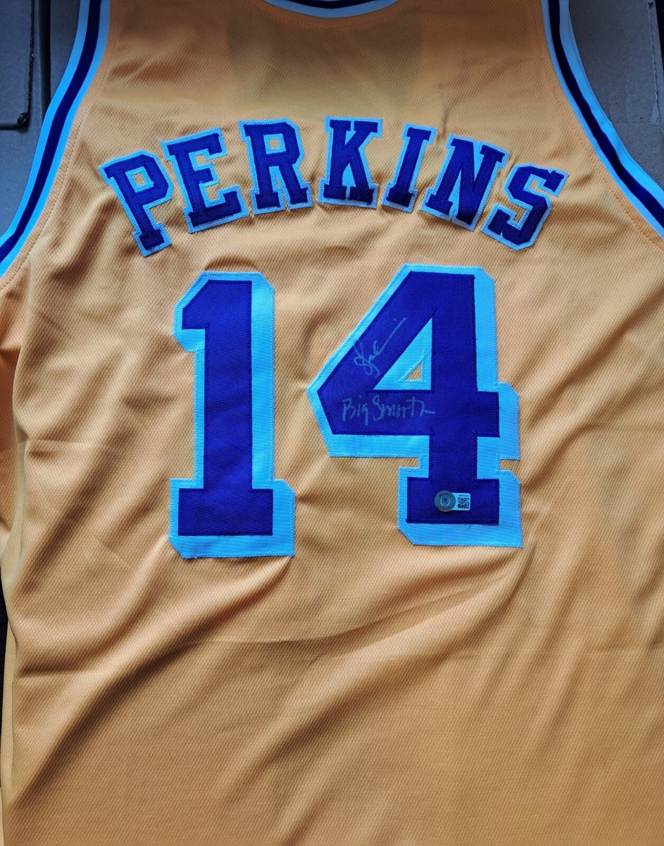 Sam Perkins Los Angeles Lakers signed Jersey Big Smooth