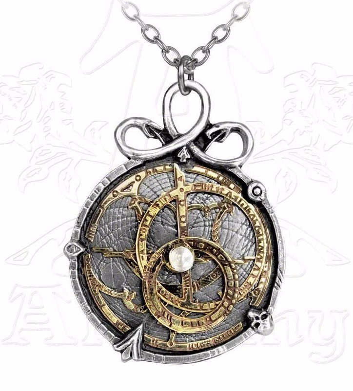 Colgante Alquimia Gótico Anguistralobe Astrolabio Steampunk Peltre y Latón P188 Nuevo con Etiquetas Foto 2 de 4