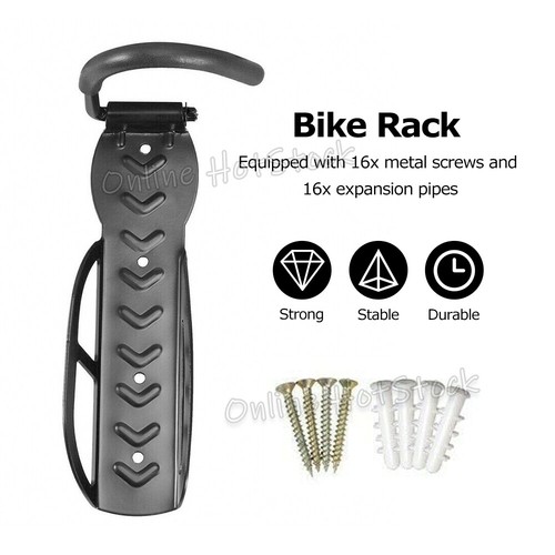 4PCS Steel Bicycle Bike Wall Rack Mount Stand Holder Hook Garage Storage Hanger - Picture 3 of 10