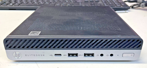HP EliteDesk 800 G4 65W DM Mini PC - i5-8500 - 8GB RAM  - 240GB SSD (OFFERS OK) - Afbeelding 1 van 8