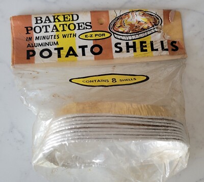 New Vintage ~  Molds E-Z Por Baked Potato Shells ~  Aluminum ~ Sealed Package