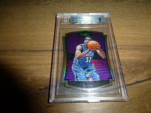 2015 Select Prizms PURPLE Karl Anthony Towns #136 RC BGS 9 MINT 99/99! Rookie
