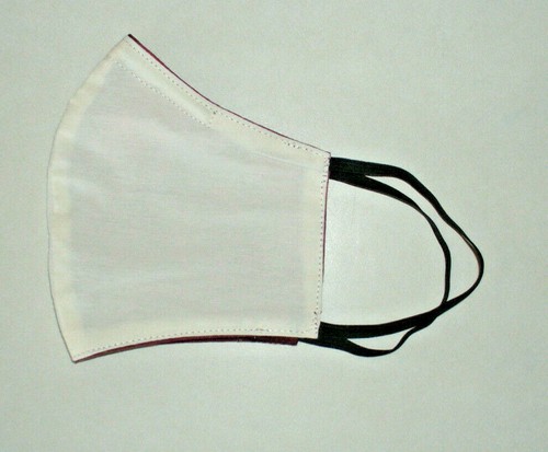 Face Mask Wire Adult Maroon Marble Ivory - Picture 5 of 11