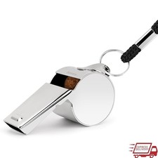 Stainless Steel Whistle W/ Lanyard Sports Referee Coach Safety Training New