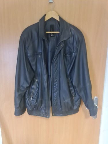 DAVID MOORE Deutsch Vintage Classic Grau Lammleder Jacke- Echt Leder - Groß 54 - Bild 3 von 12