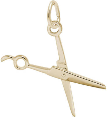 Vergoldete Sterling Silber Haarschneide Schere Charm von Rembrandt