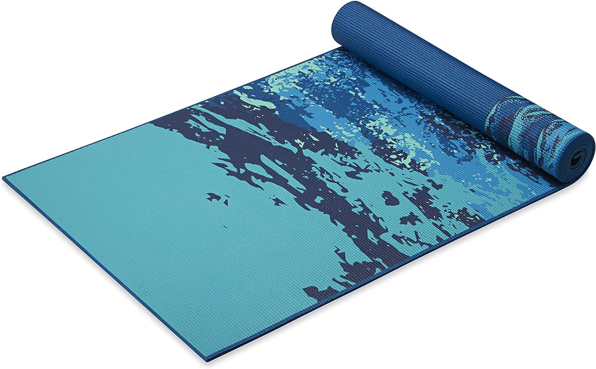 Gaiam Yoga Mat Premium 6Mm Print Reversible Extra Thick Non Slip