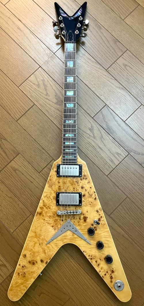 DEAN Electric Guitar Flying V Type Color Natural Used With Gigbag  
