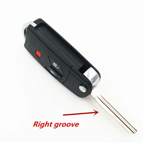 For Mitsubishi Lancer Outlander Eclipse 3 Buttons Flip Remote Key Shell Case Fob - Foto 9 di 10